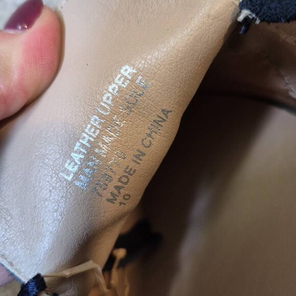 PS POELMAN Men's Size 10 Navy Suede Leather Loafers - Picture 4 of 6